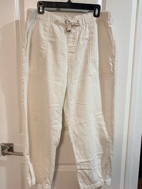 Zara White Cropped Pants